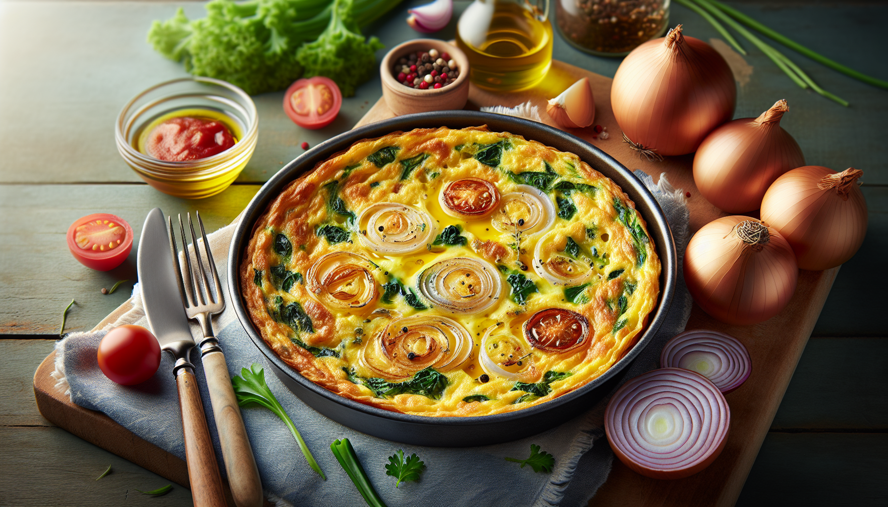 frittata con cipolle